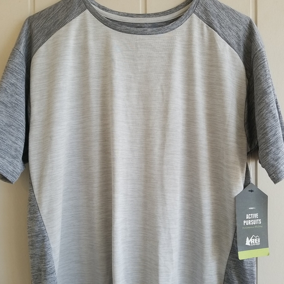 REI Co Op Active Pursuits S/S T-Shirt Plus Size Large Gray Activewear NWT - Picture 11 of 12